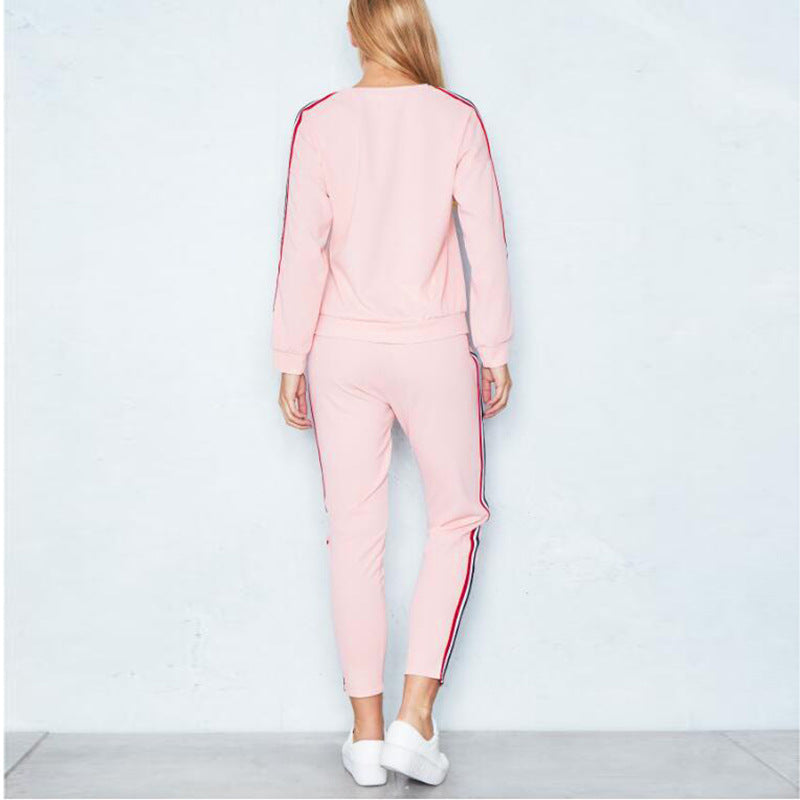 Long Sleeve Top and Side-Stripe Joggers Set
