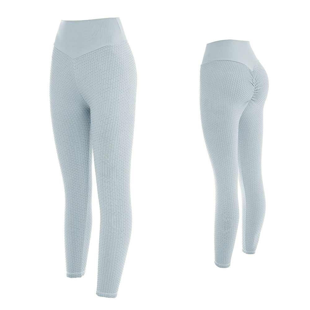 High-Waisted Textured Cropped Leggings - Light Gray