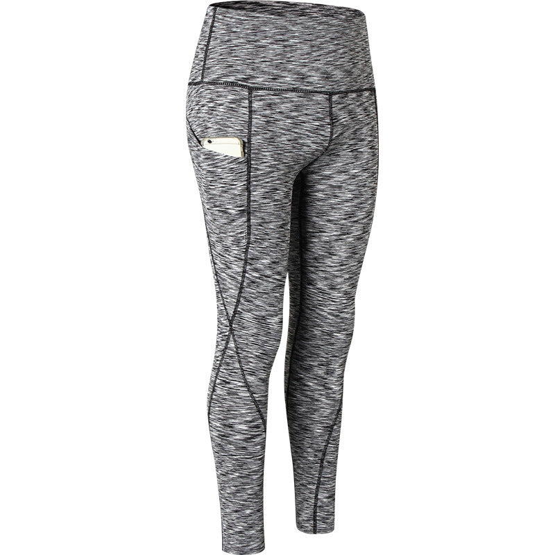High-Waisted Pocket Leggings - Black Heather