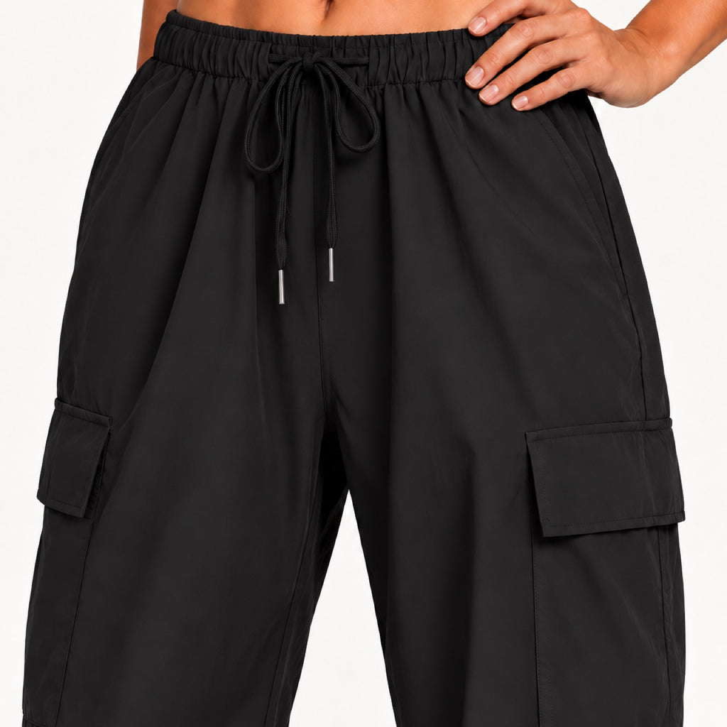 Lightweight Loose Joggers with Side Pockets - detail