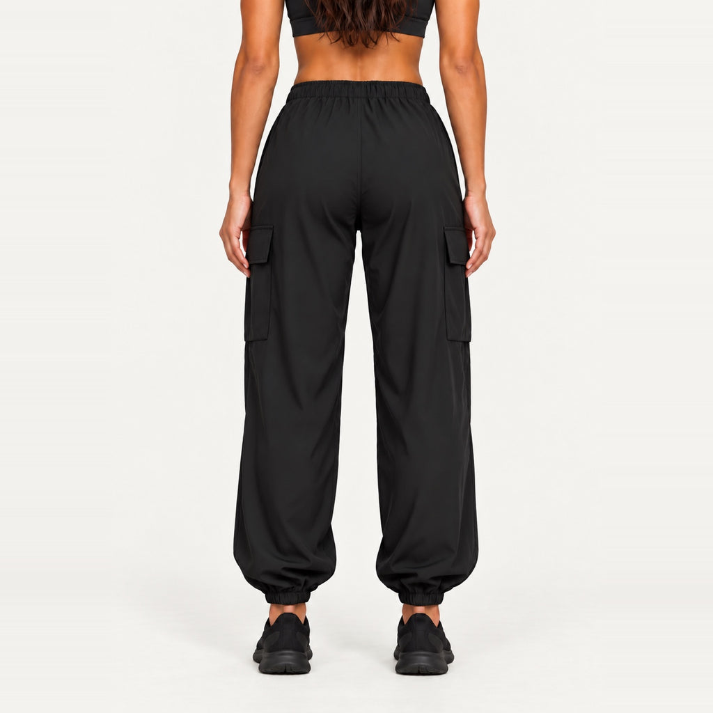 Lightweight Loose Joggers with Side Pockets - back view