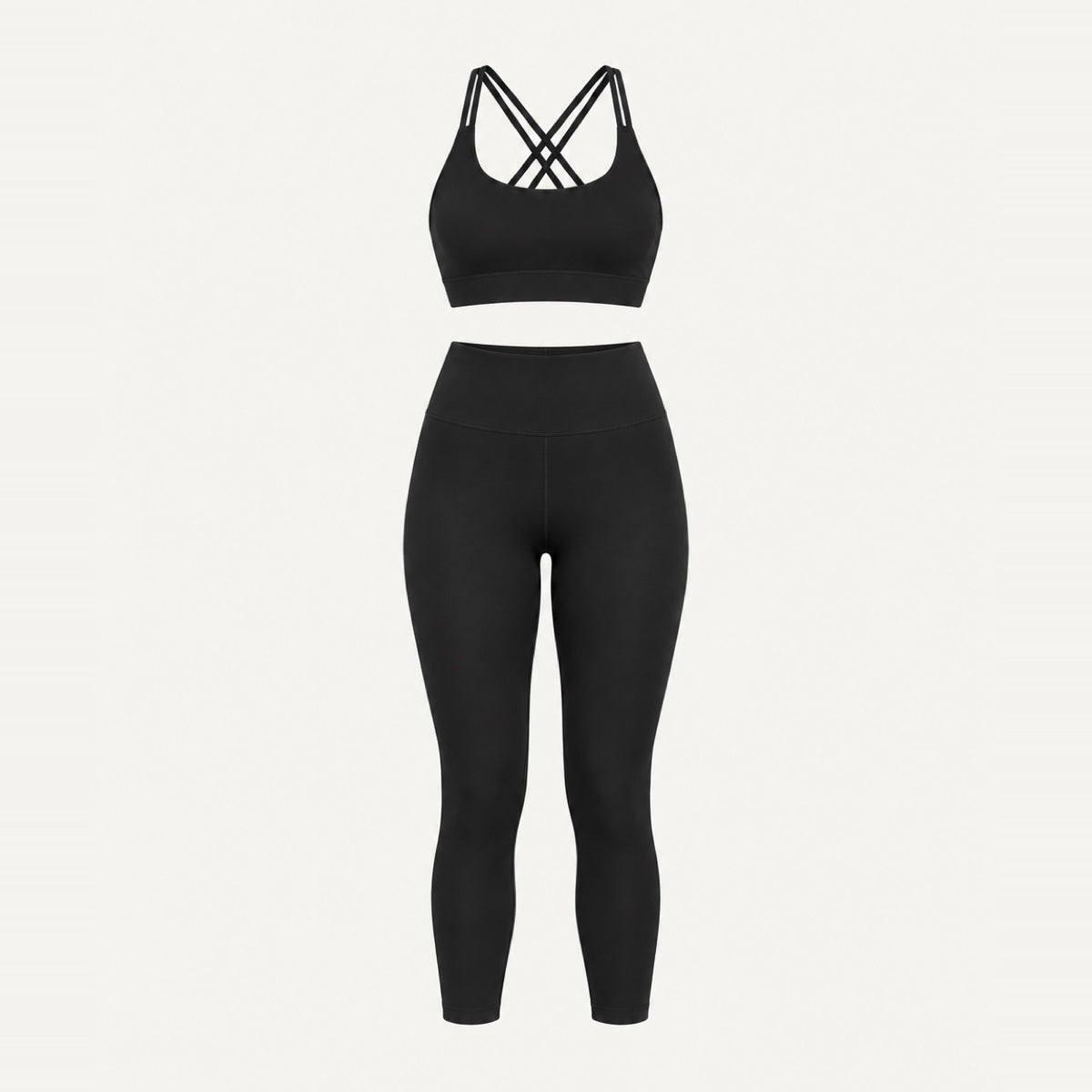 Sports Bra and High-Waisted Leggings Set - product only