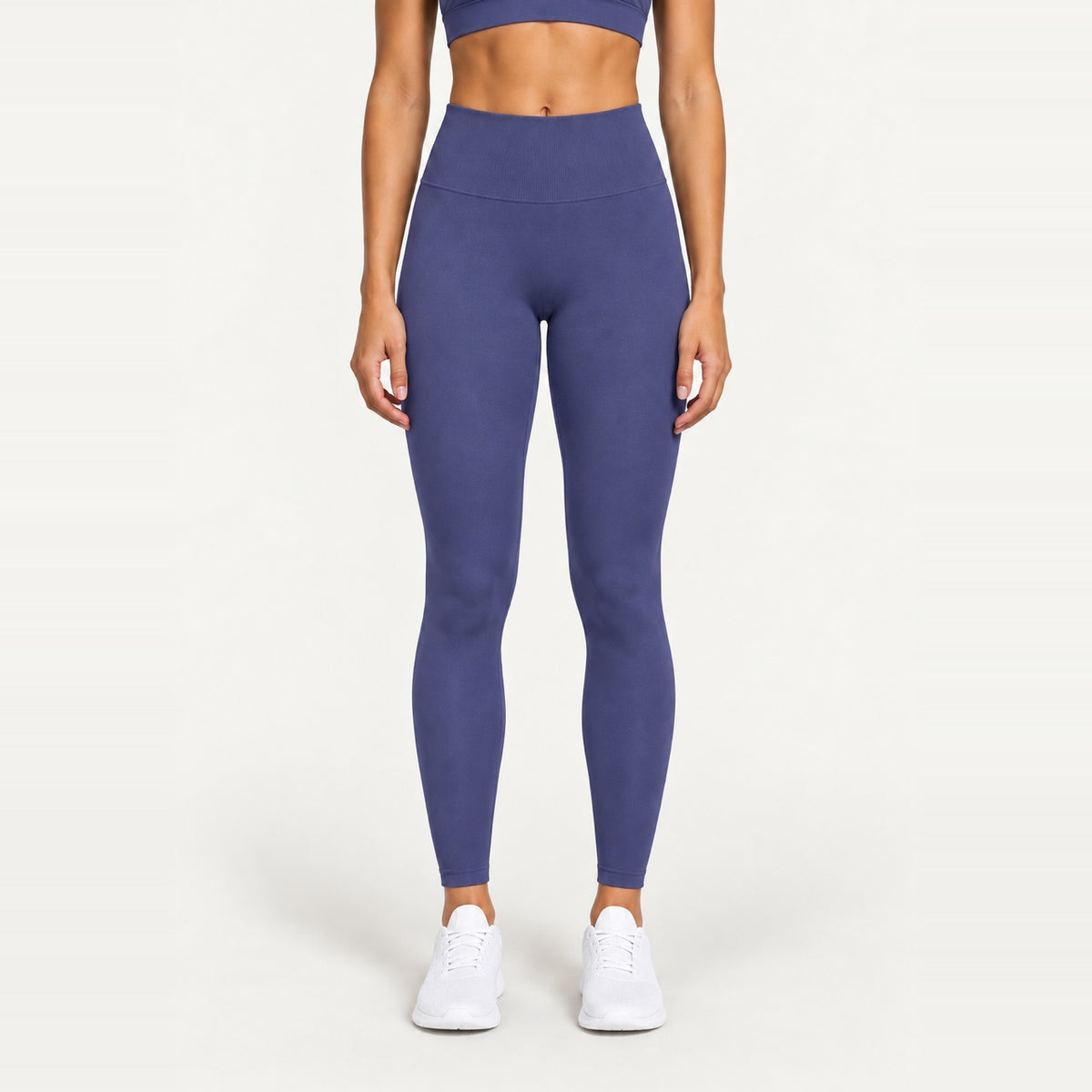 High-Waisted Fitted Leggings - Indigo