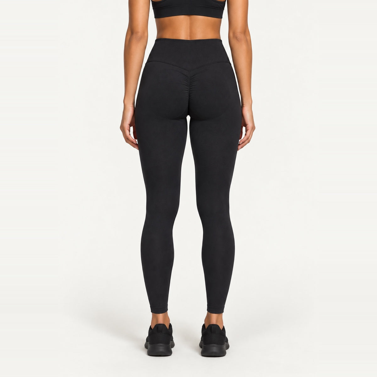 High-Waisted Fitted Leggings - back view