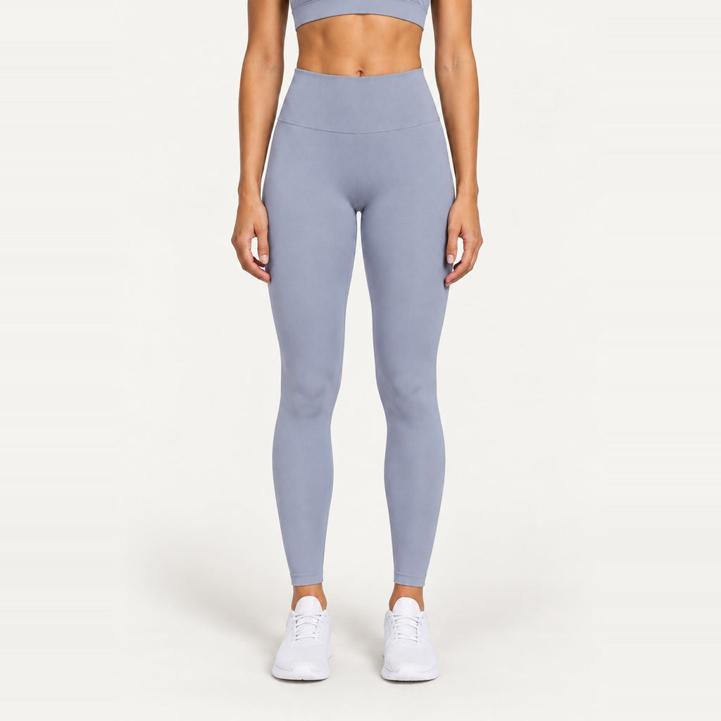 High-Waisted Fitted Leggings - Gray