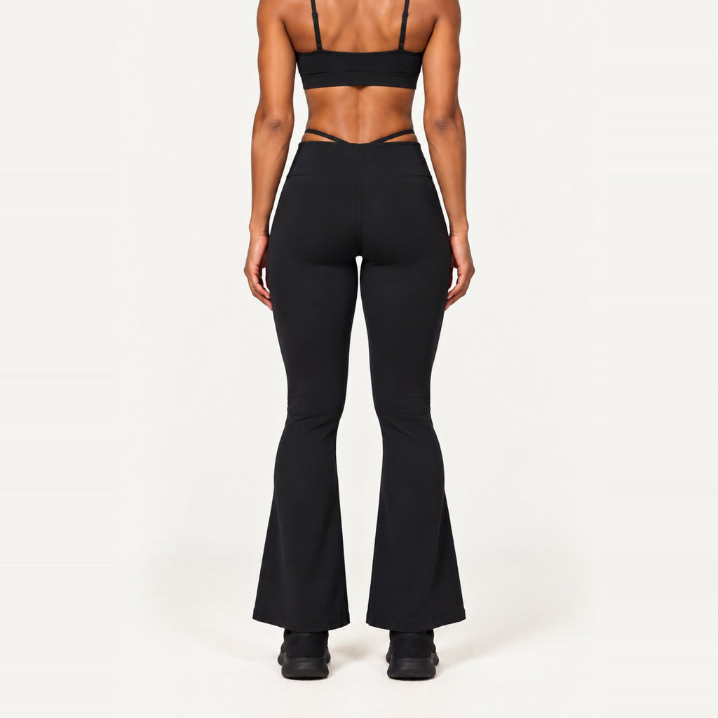 High-Waisted Flare Leggings - back view