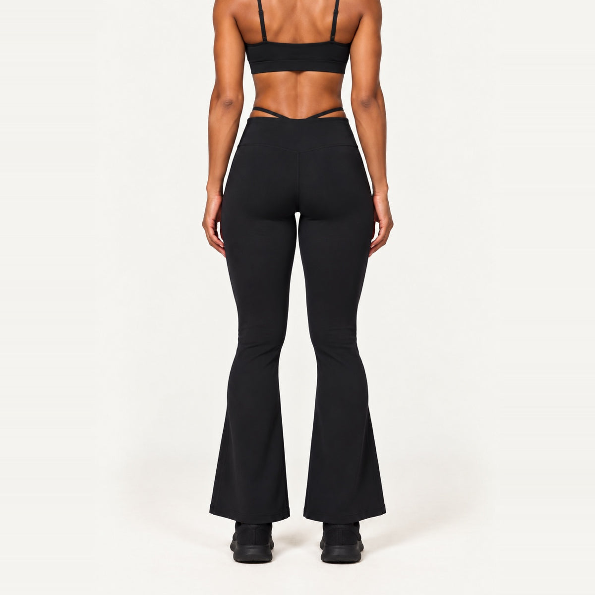 High-Waisted Flare Leggings - back view
