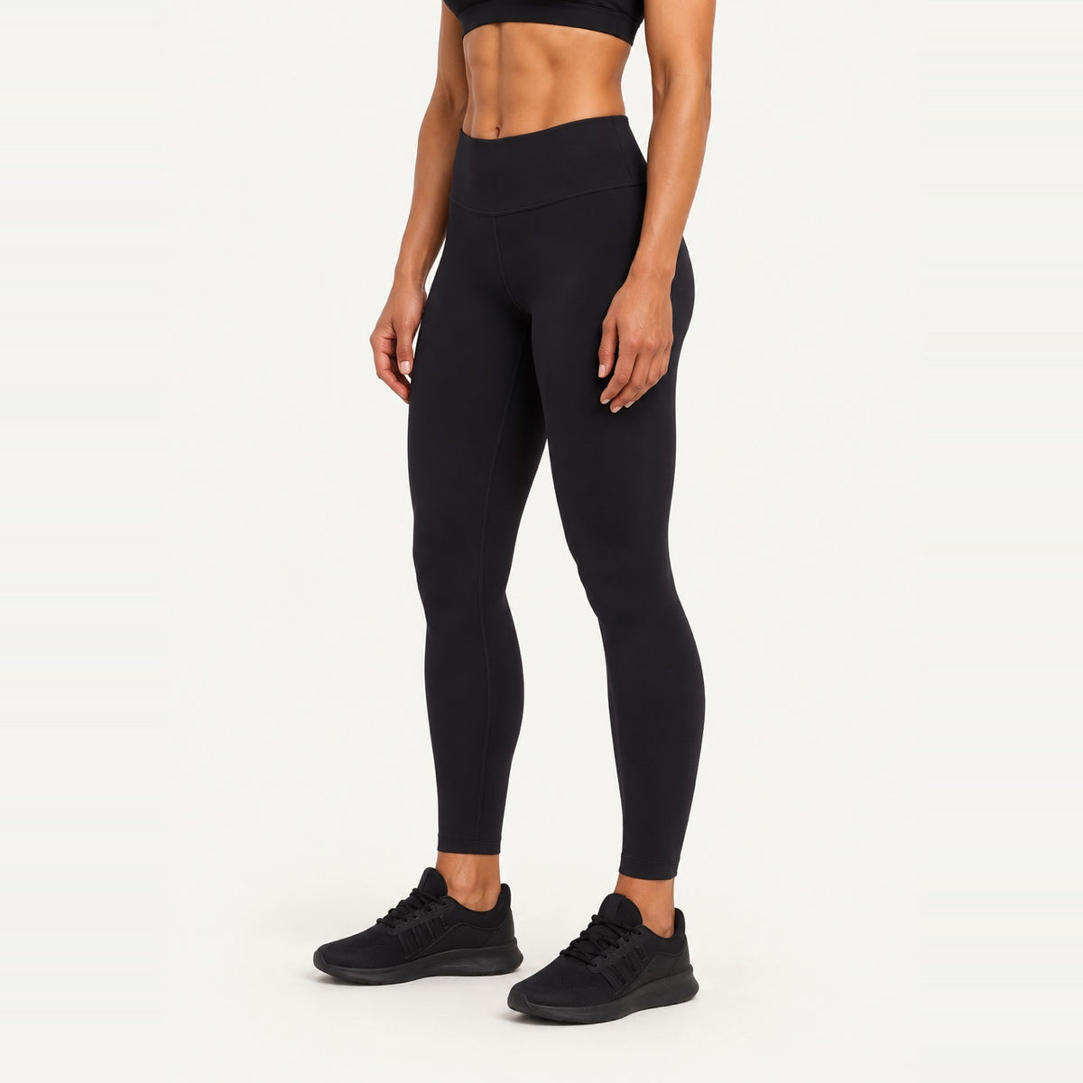 High-Waisted Leggings with Back Waist Pocket - side view