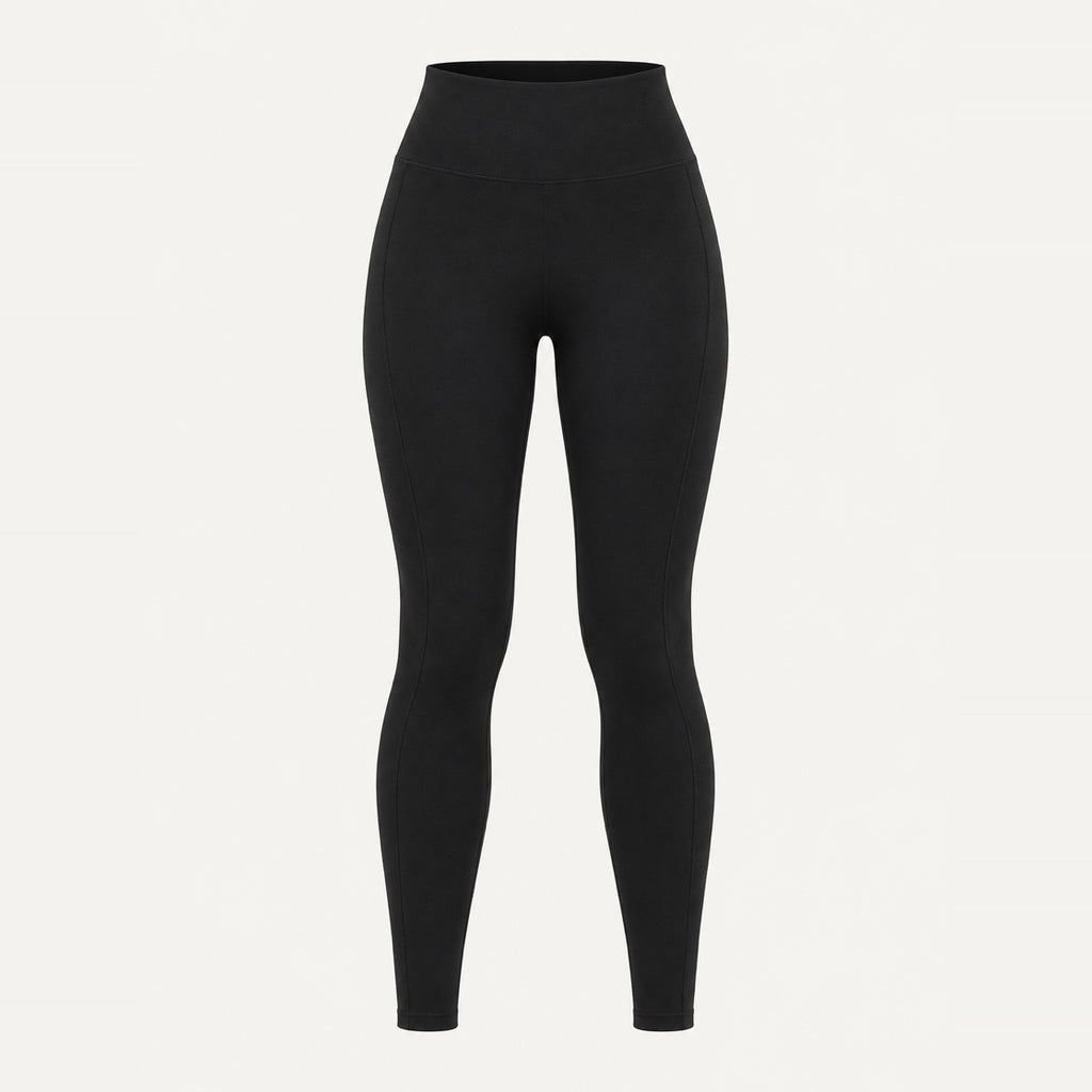 High-Waisted Leggings with Curved Side Seams - product only