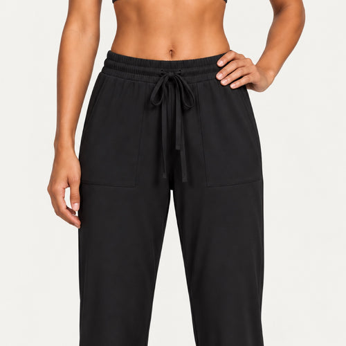 Drawstring Joggers with Side Pockets - detail