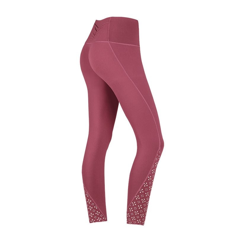 High-Waisted Leggings with Calf Cutouts