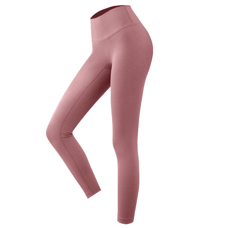 High-Waisted Leggings without Side Seams - Dusty Rose
