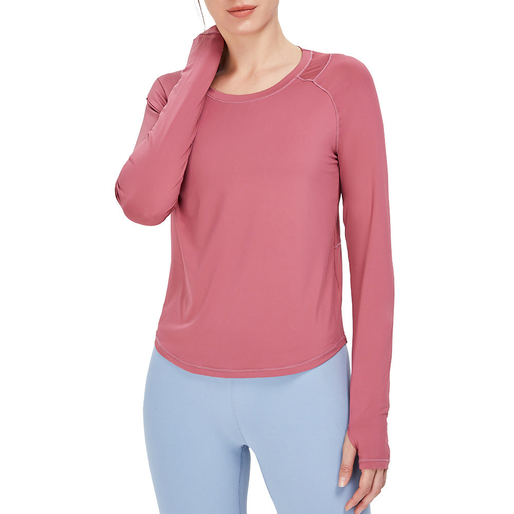 Long Sleeve Top with Mesh Back Panel