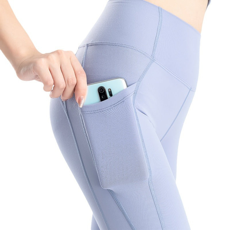 High-Waisted Leggings with Side Phone Pocket