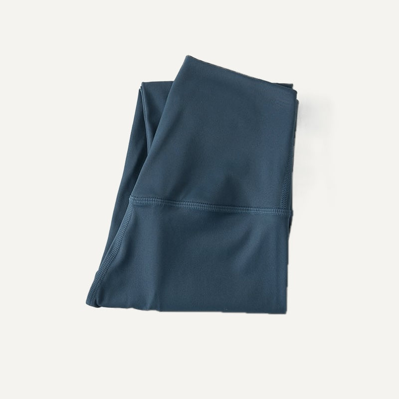 High-Waisted Ankle-Length Nylon Leggings - Deep Teal