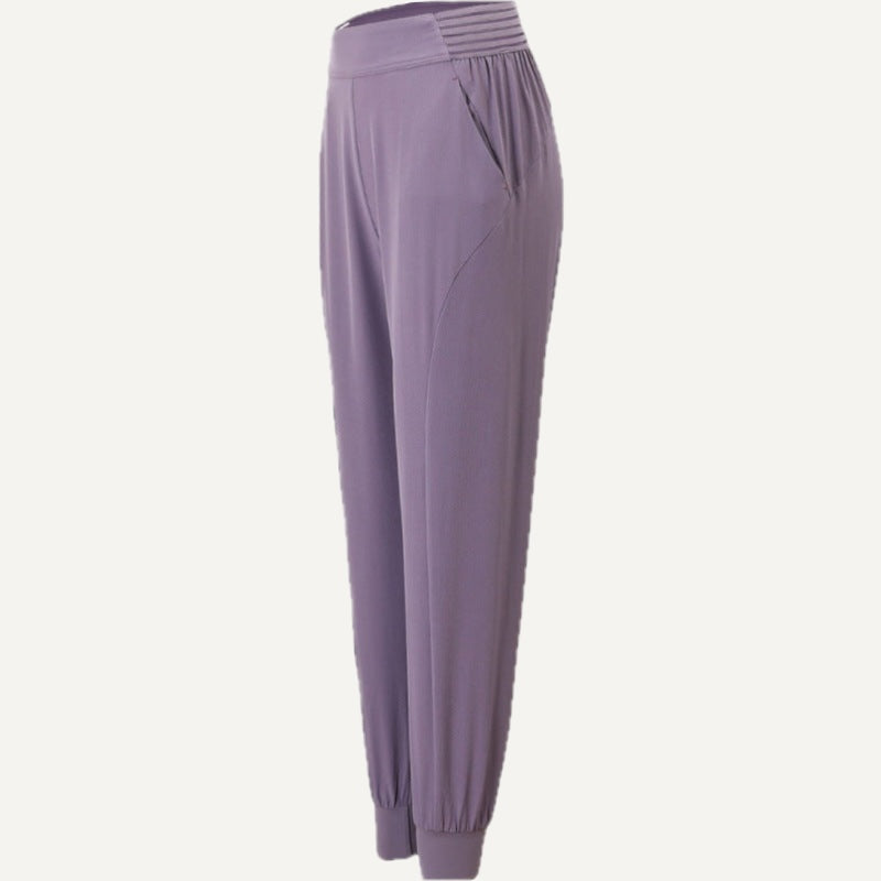Woven Joggers with Side Pockets - Mauve