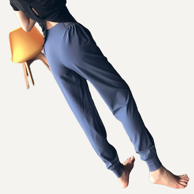 Woven Joggers with Side Pockets - Slate Blue