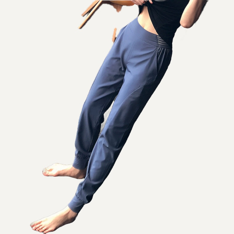 Woven Joggers with Side Pockets - Slate Blue