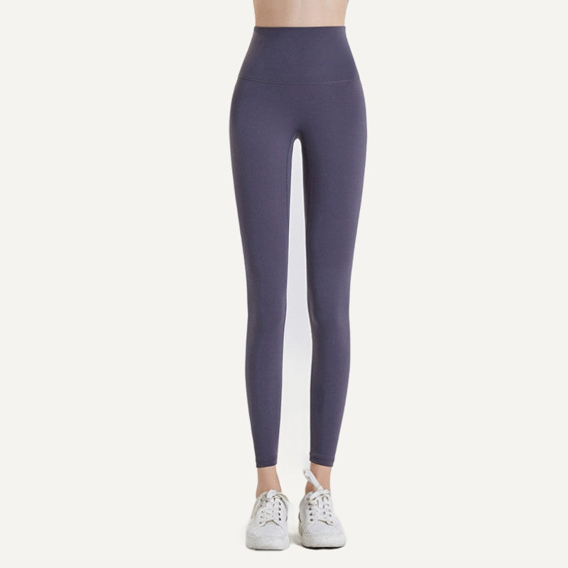High-Waisted Polyamide Leggings - Slate Purple