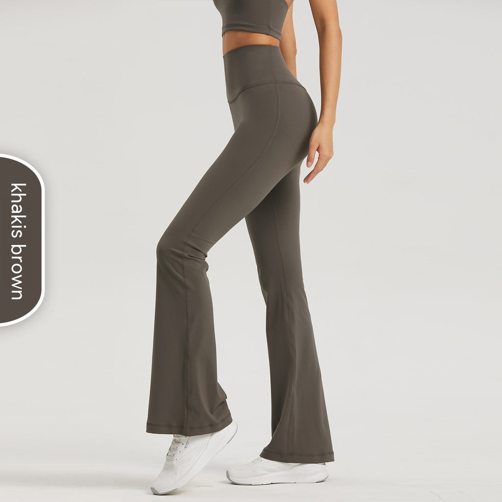 High-Rise Flared Nylon Yoga Pants - Taupe