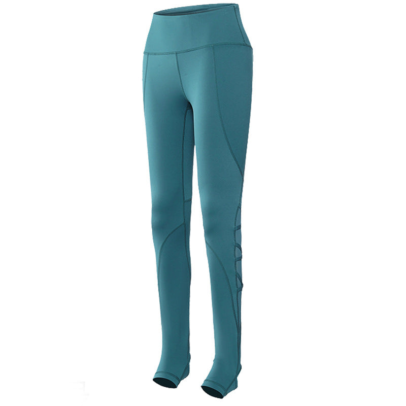 High-Waisted Leggings with Side Phone Pocket - Teal