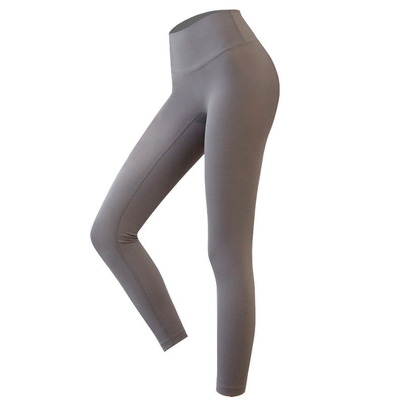High-Waisted Leggings without Side Seams - Gray