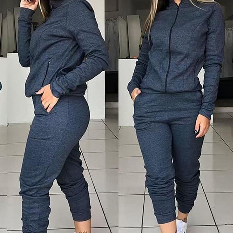 Zip-Up Jacket and Cuffed Joggers Set