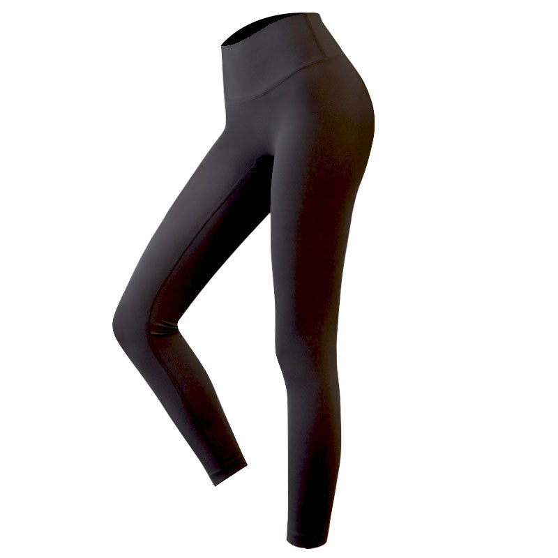 High-Waisted Leggings without Side Seams - Black