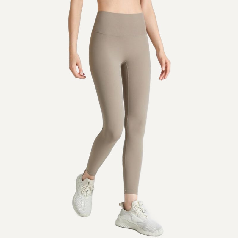 High-Waisted Leggings in Solid Colors - Khaki