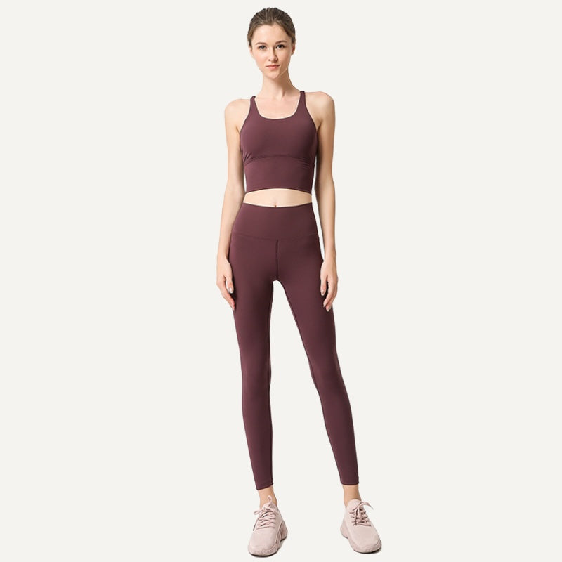 Strappy-Back Crop Tank and Leggings Set - full look