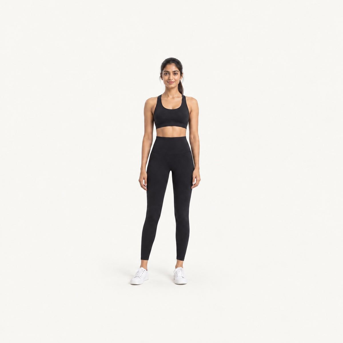 High-Waisted Polyamide Leggings - full look