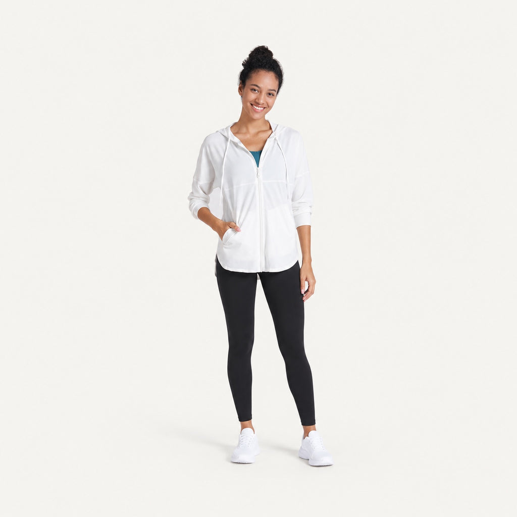 Hooded Half-Zip Pullover Jacket - full look