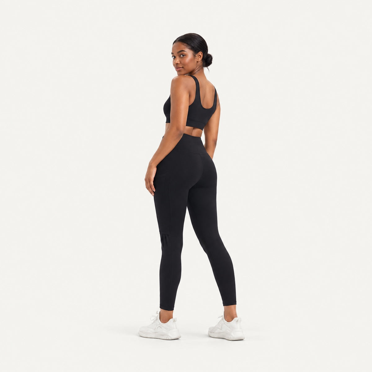 V-Waist Leggings with Side Pockets - full look