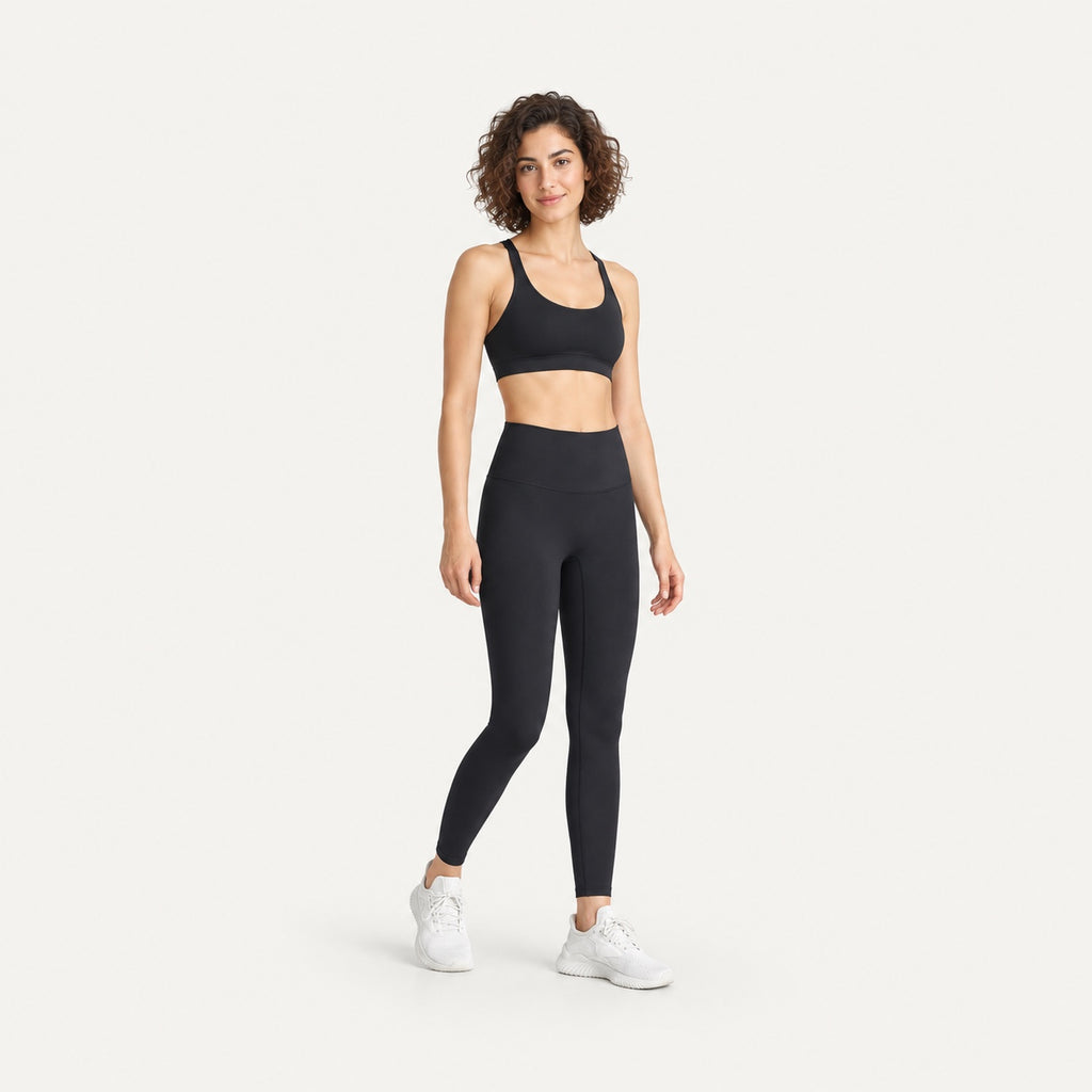 High-Waisted Leggings in Solid Colors - full look