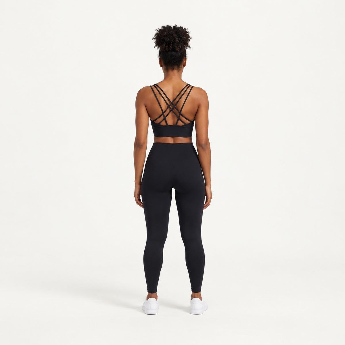 Strappy-Back Sports Bra with Wide Underband - full look