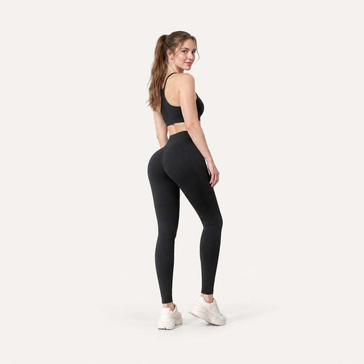 Seamed High-Waisted Leggings - full look