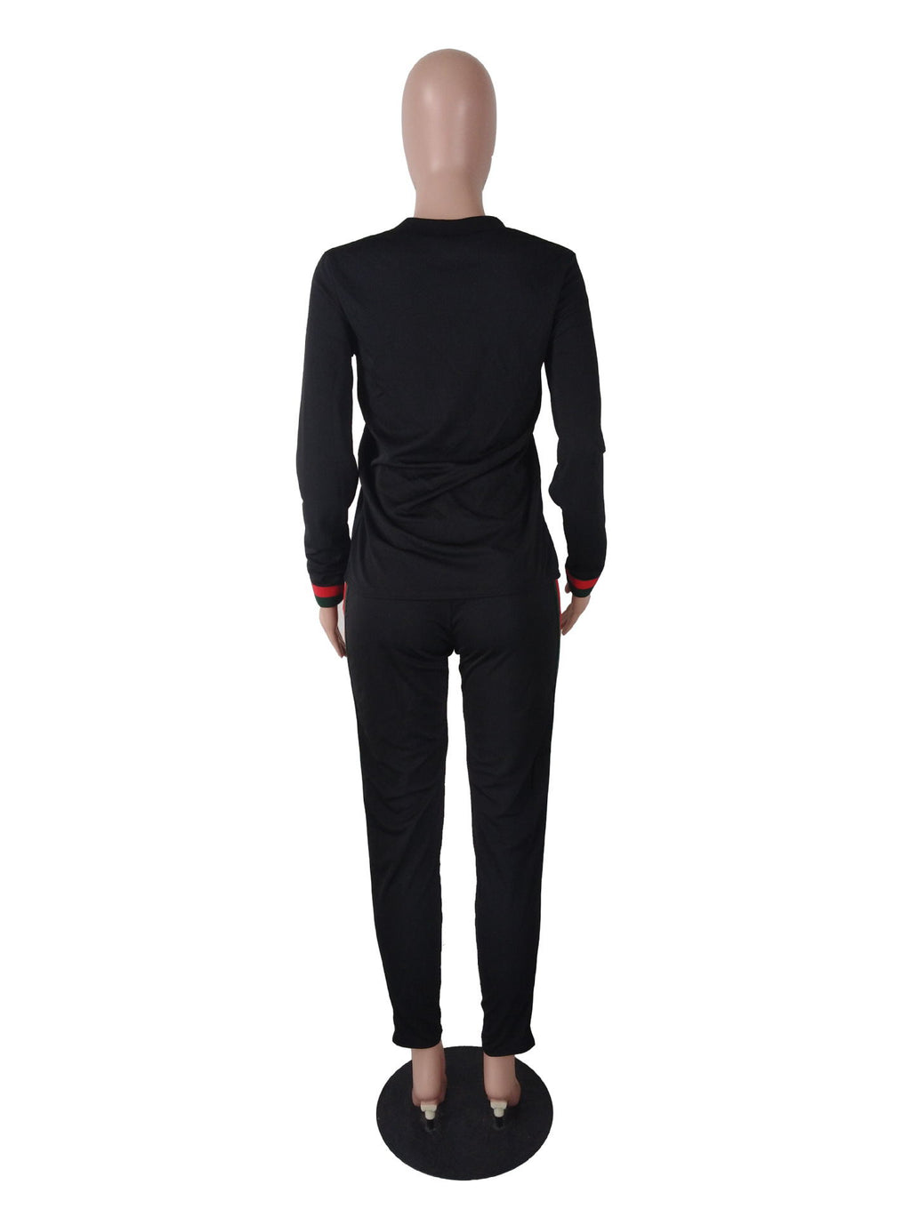 Hooded Top and Pants Set with Contrast Stripes