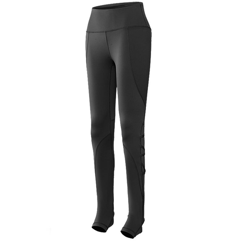 High-Waisted Leggings with Side Phone Pocket - Black