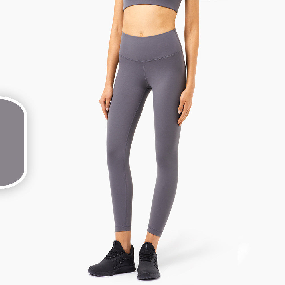 High-Waisted Leggings with a Wide Waistband - Gray