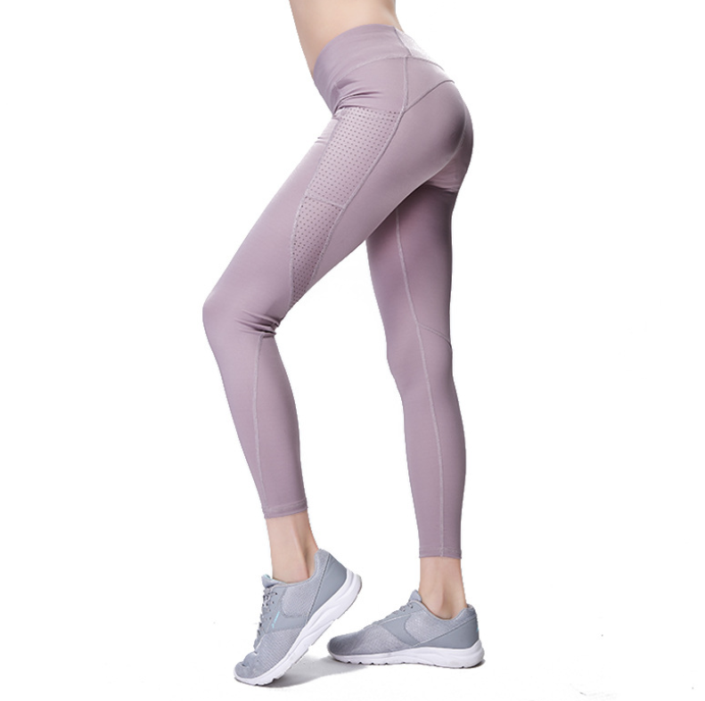 High-Waisted Leggings with Perforated Side Pockets