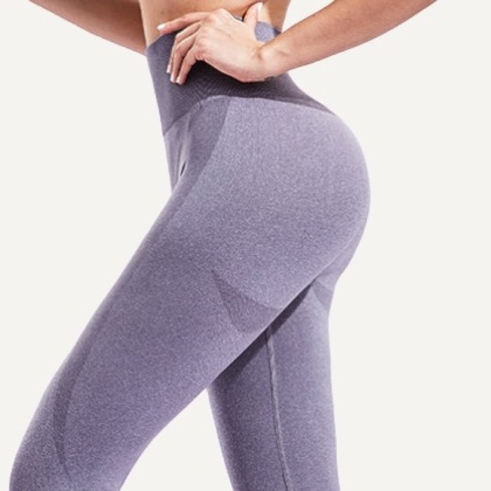 High-Waisted Heathered Knit Leggings - detail