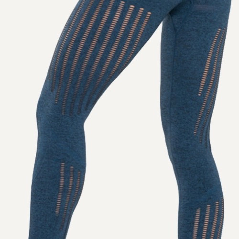 High-Waisted Leggings with Openwork Side Panels - detail