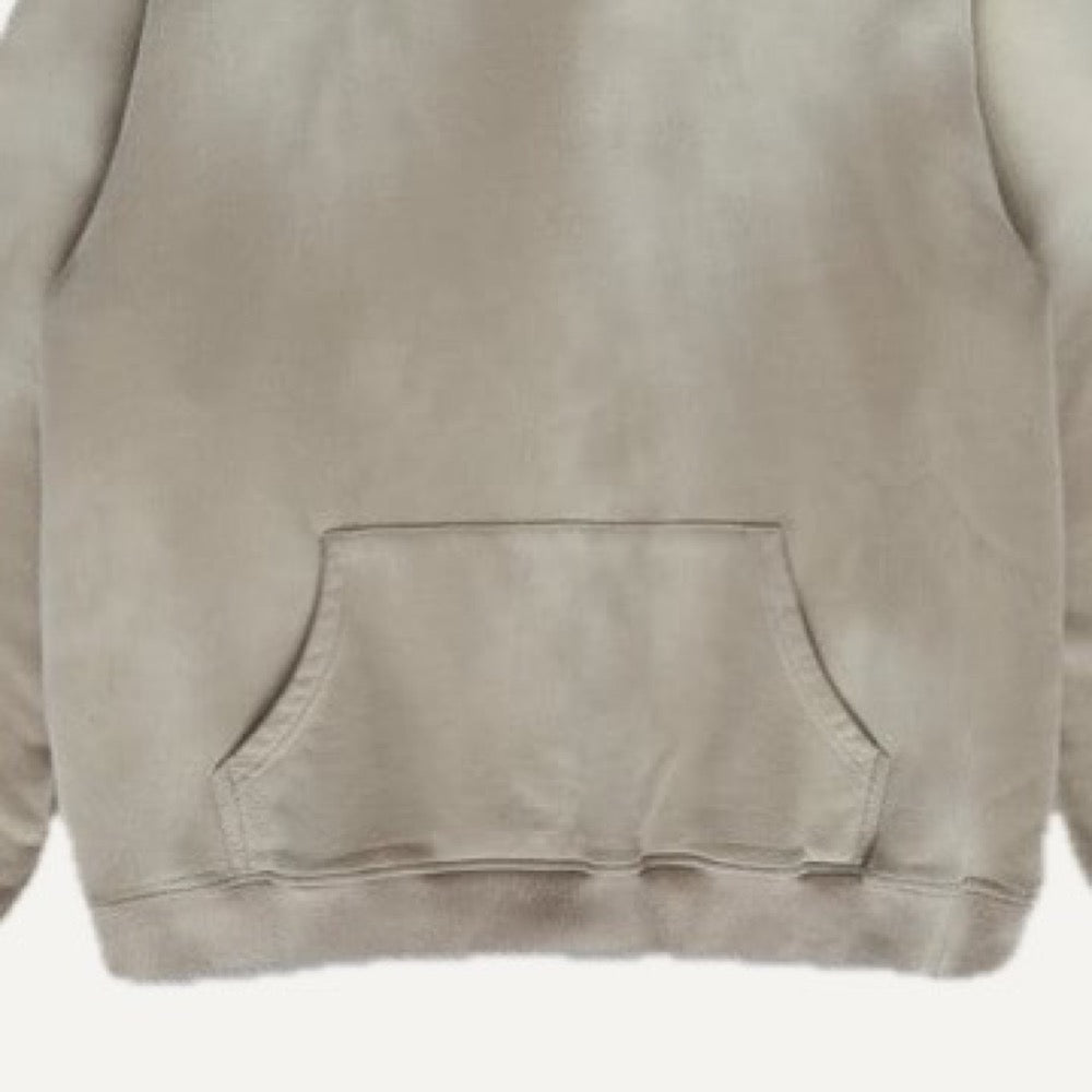 Washed Cotton Hoodie with Kangaroo Pocket - detail
